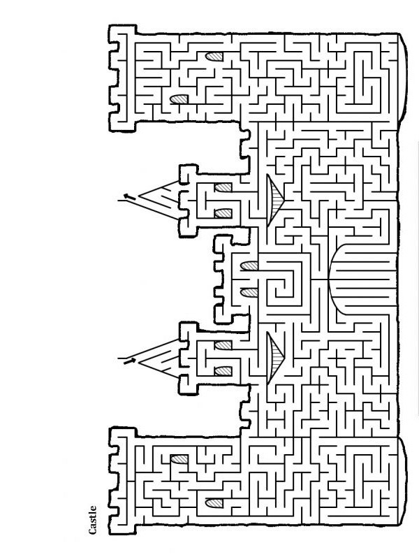 Labirinto do castelo Desenho para Colorir Labirinto do castelo Desenho para Colorir