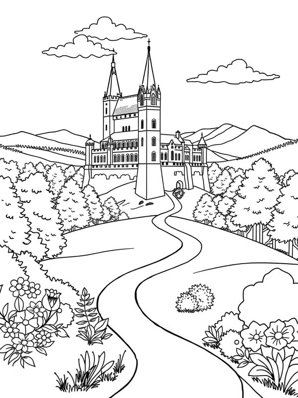 Castelo Desenho para Colorir Castelo Desenho para Colorir