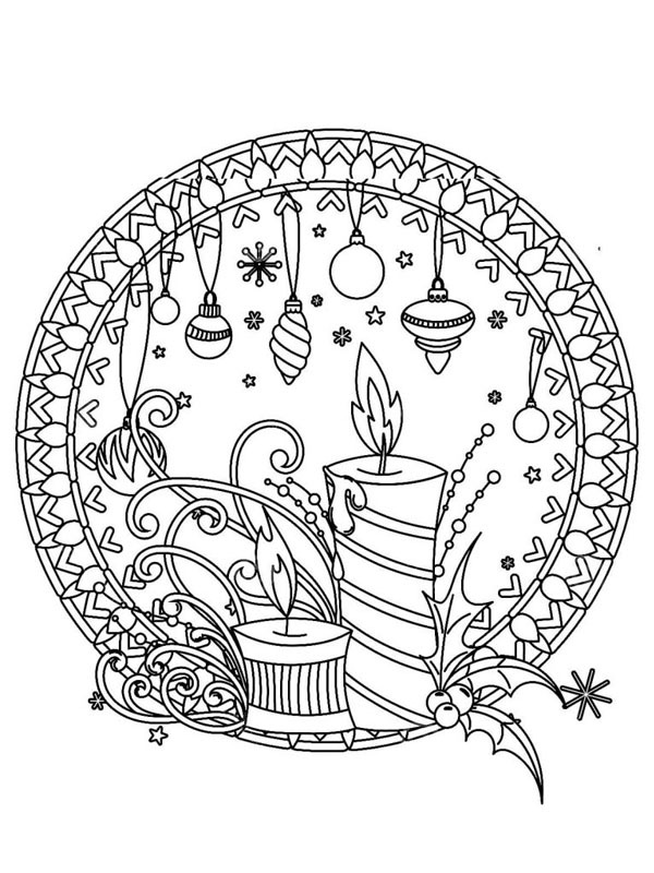Mandala de Natal Desenho para Colorir Mandala de Natal Desenho para Colorir