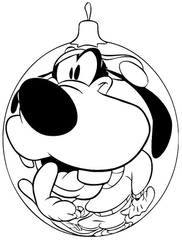 Bola de Natal do Pateta Desenho para Colorir Bola de Natal do Pateta Desenho para Colorir