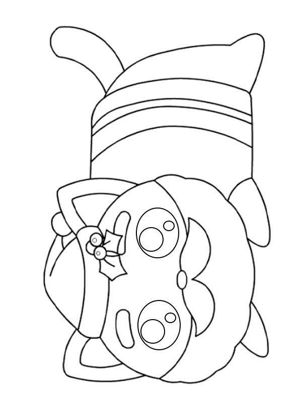 Gato de Natal Desenho para Colorir Gato de Natal Desenho para Colorir
