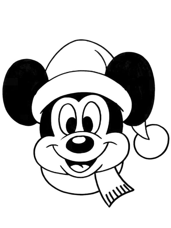 Mickey Mouse de Natal Desenho para Colorir Mickey Mouse de Natal Desenho para Colorir