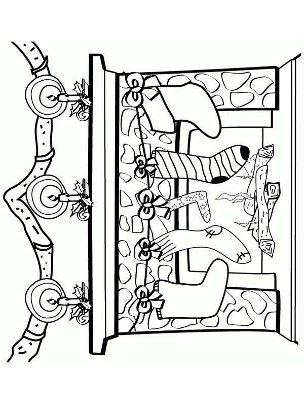 Meia de Natal Desenho para Colorir Meia de Natal Desenho para Colorir