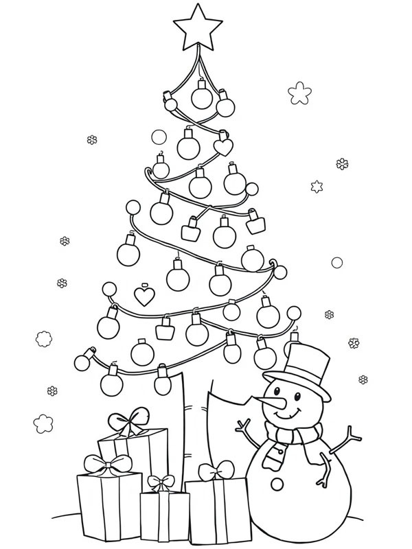 Luzes de Natal em Forma de Árvore Desenho para Colorir Luzes de Natal em Forma de Árvore Desenho para Colorir