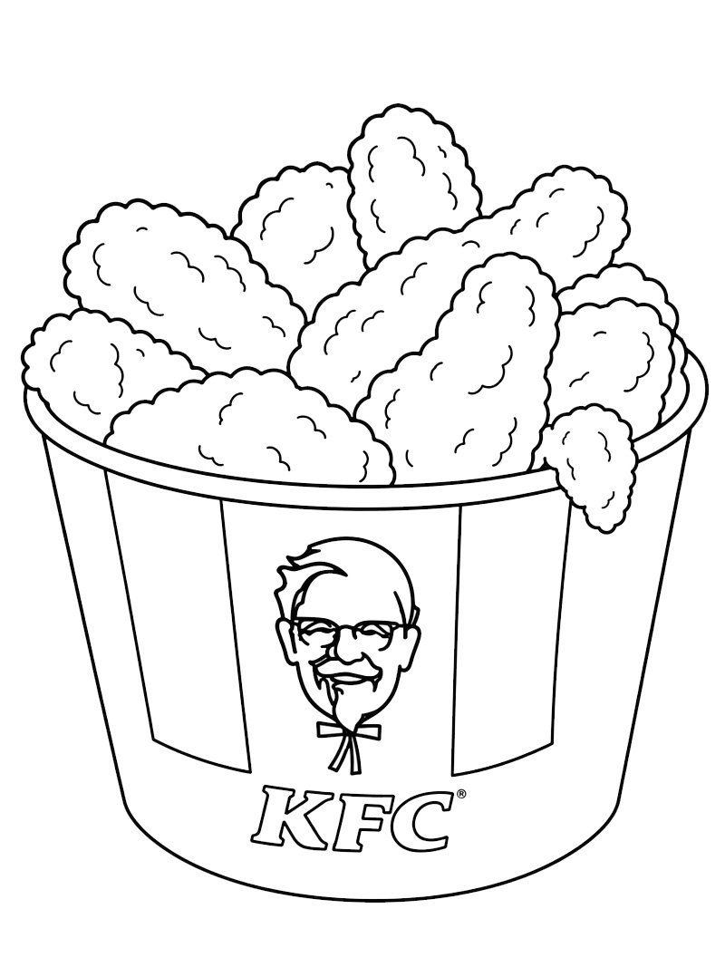 KFC Hot wings Desenho para Colorir
