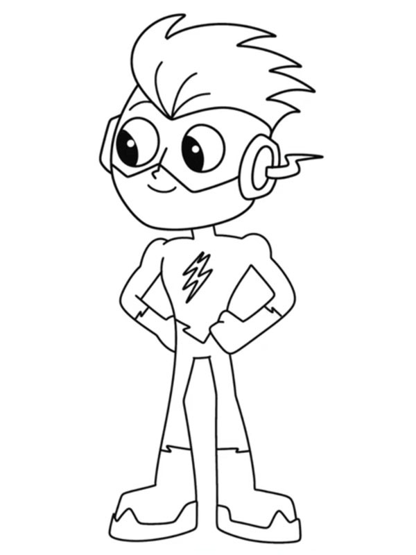 Kid Flash (Jovens Titãs em Ação!) Desenho para Colorir Kid Flash (Jovens Titãs em Ação!) Desenho para Colorir