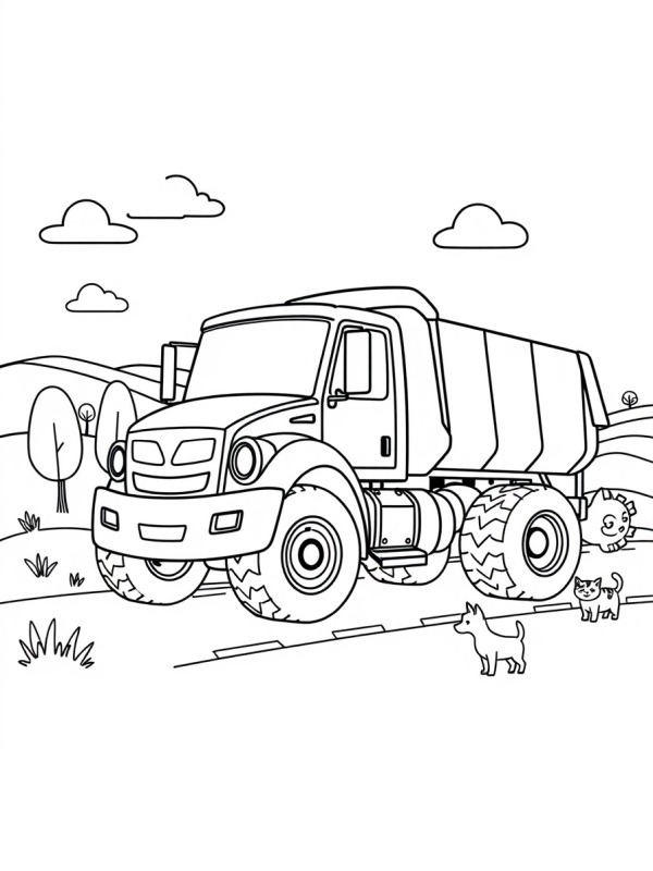 Caminhão Kipper Desenho para Colorir Caminhão Kipper Desenho para Colorir