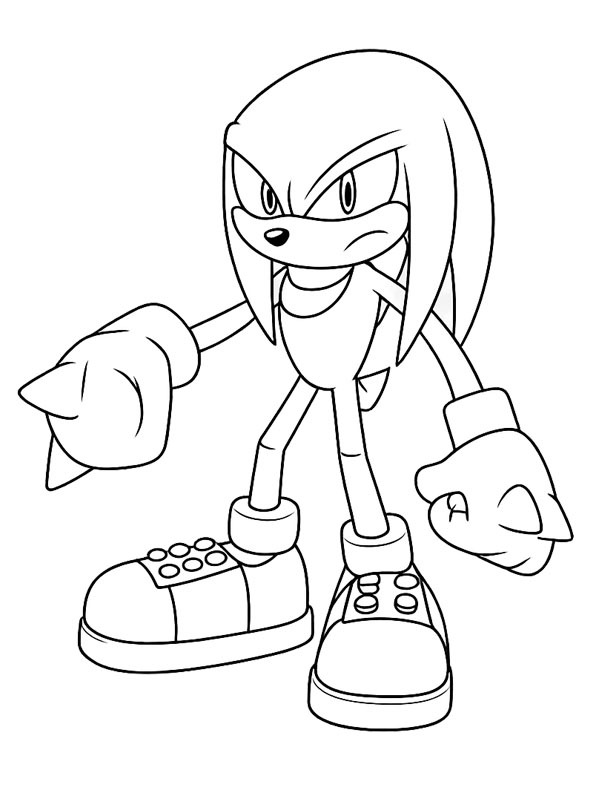 Knuckles the Echidna Desenho para Colorir Knuckles the Echidna Desenho para Colorir