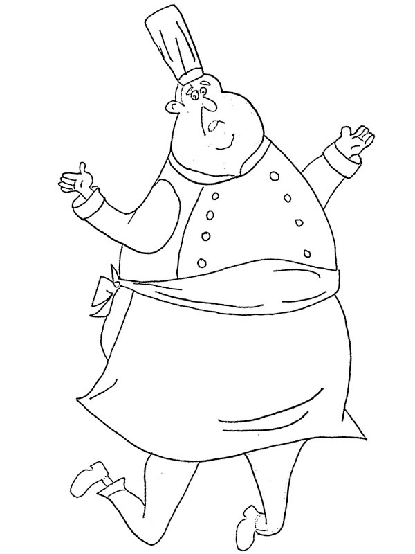 Chef Auguste Gusteau Desenho para Colorir Chef Auguste Gusteau Desenho para Colorir