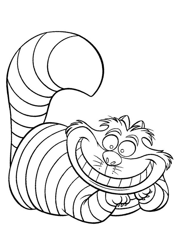 Gato Cheshire Desenho para Colorir Gato Cheshire Desenho para Colorir
