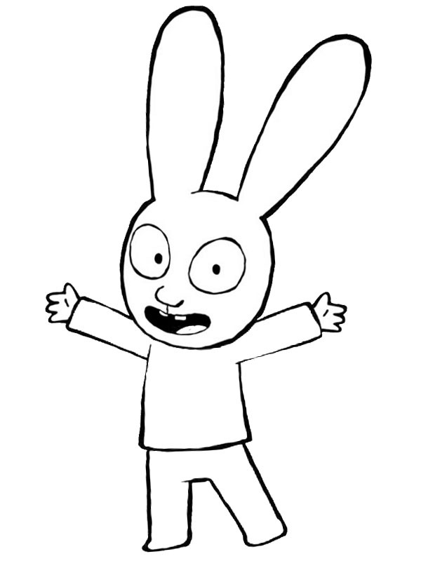 Coelho Simon Desenho para Colorir