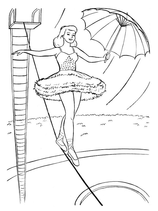 Andar na corda bamba Desenho para Colorir Andar na corda bamba Desenho para Colorir