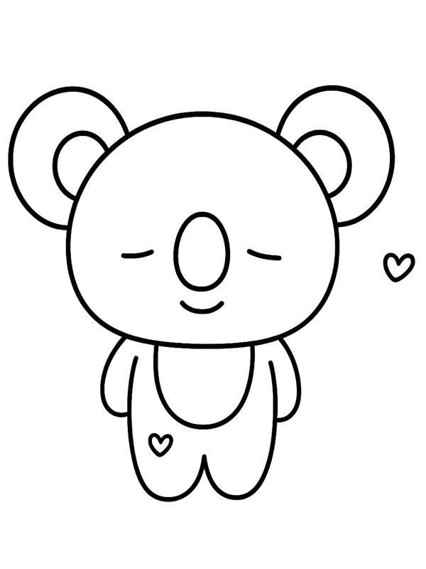 Koya BT21 Desenho para Colorir Koya BT21 Desenho para Colorir