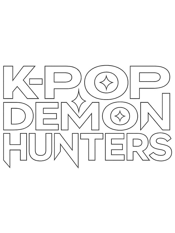 Logo do Guerreiras do K-Pop Desenho para Colorir Logo do Guerreiras do K-Pop Desenho para Colorir