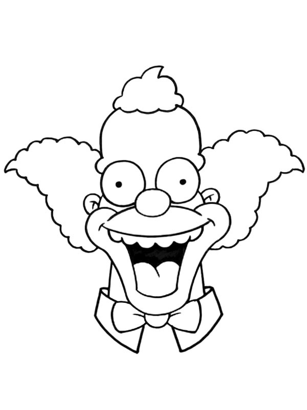 Krusty, o Palhaço Desenho para Colorir Krusty, o Palhaço Desenho para Colorir