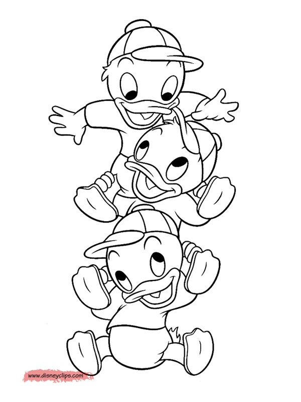 Huguinho, Zezinho e Luizinho Desenho para Colorir Huguinho, Zezinho e Luizinho Desenho para Colorir