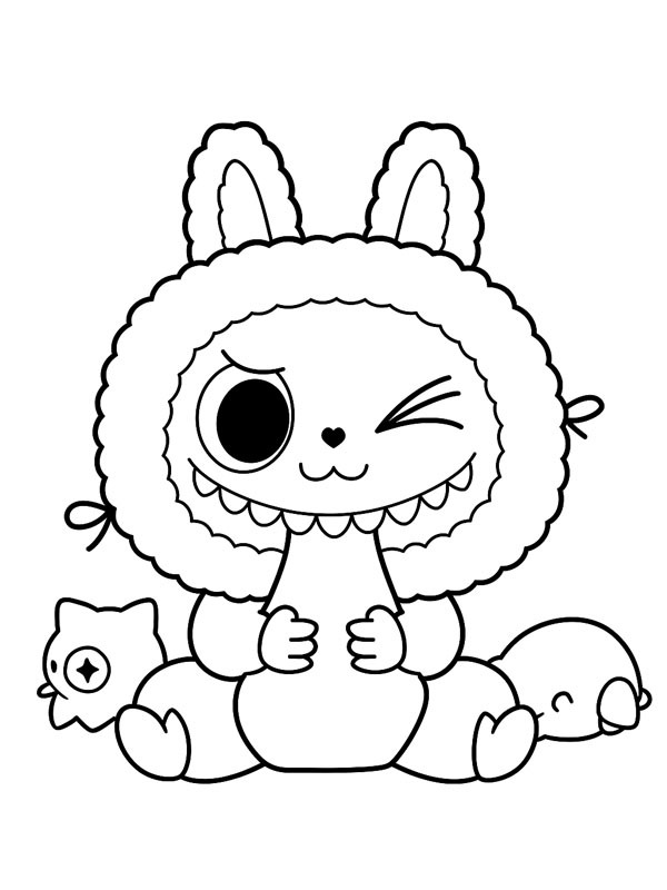Labubu bebê Desenho para Colorir Labubu bebê Desenho para Colorir