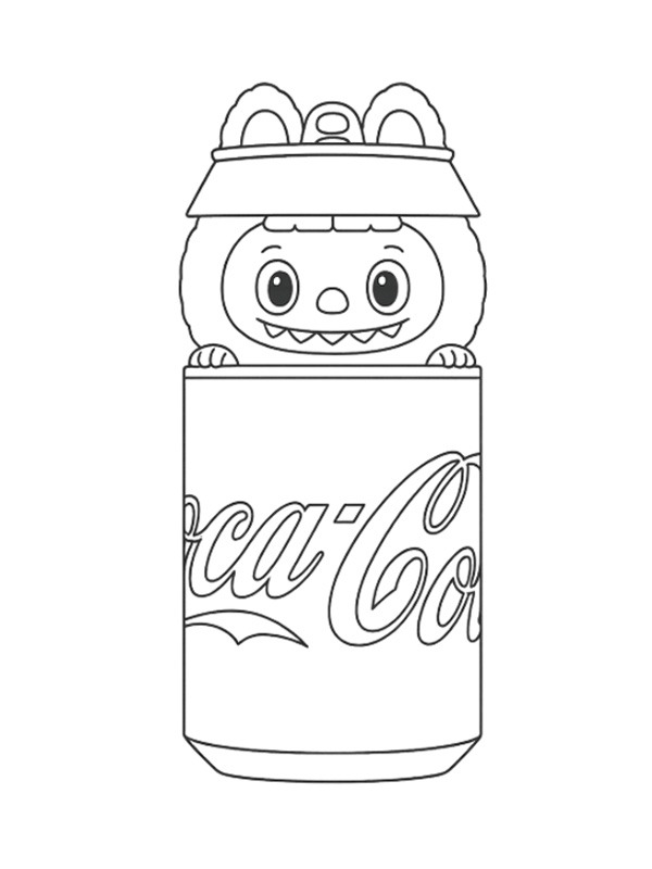 Labubu Coca-Cola Desenho para Colorir Labubu Coca-Cola Desenho para Colorir