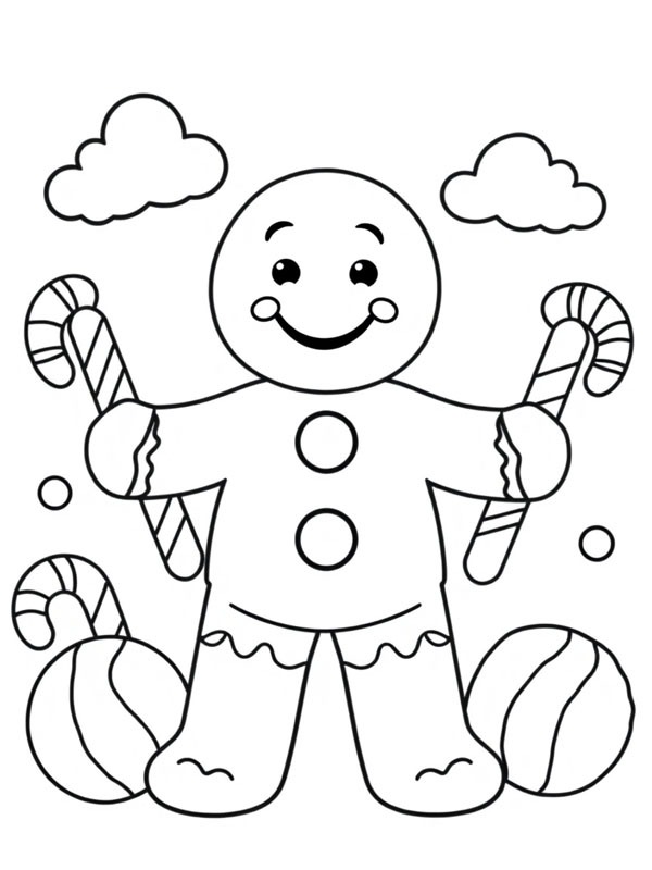 Boneco de gengibre na casa de Natal Desenho para Colorir Boneco de gengibre na casa de Natal Desenho para Colorir
