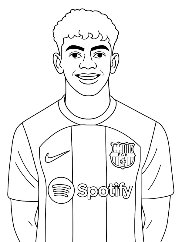 Lamine Yamal Desenho para Colorir Lamine Yamal Desenho para Colorir