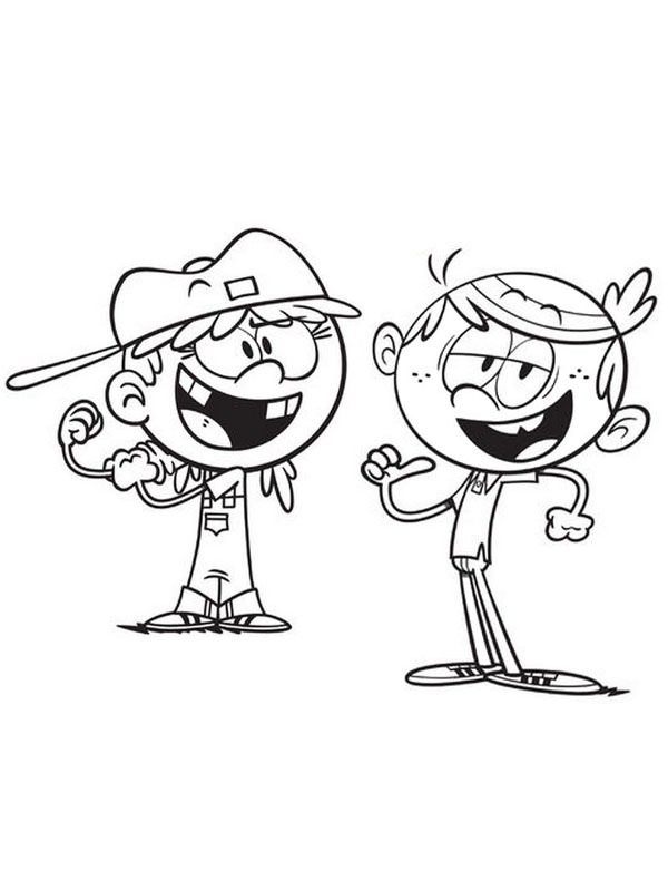Lana e Lincoln Loud Desenho para Colorir Lana e Lincoln Loud Desenho para Colorir