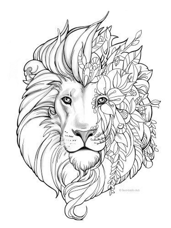 Tatuagem de mandala de leão Desenho para Colorir Tatuagem de mandala de leão Desenho para Colorir