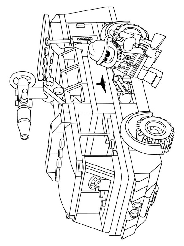 Caminhão de bombeiros LEGO Desenho para Colorir Caminhão de bombeiros LEGO Desenho para Colorir