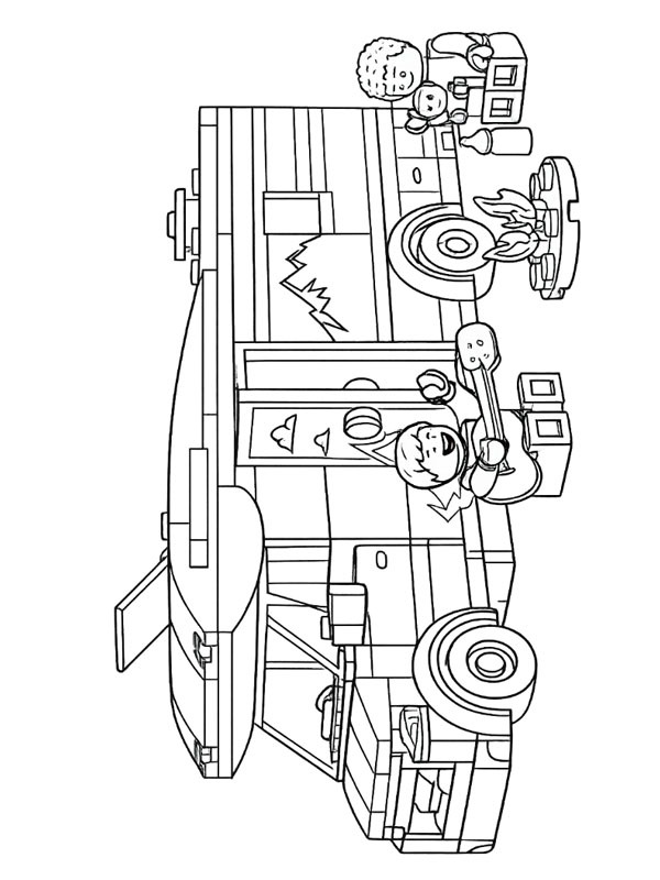 Van de Férias e Aventuras LEGO City Desenho para Colorir Van de Férias e Aventuras LEGO City Desenho para Colorir