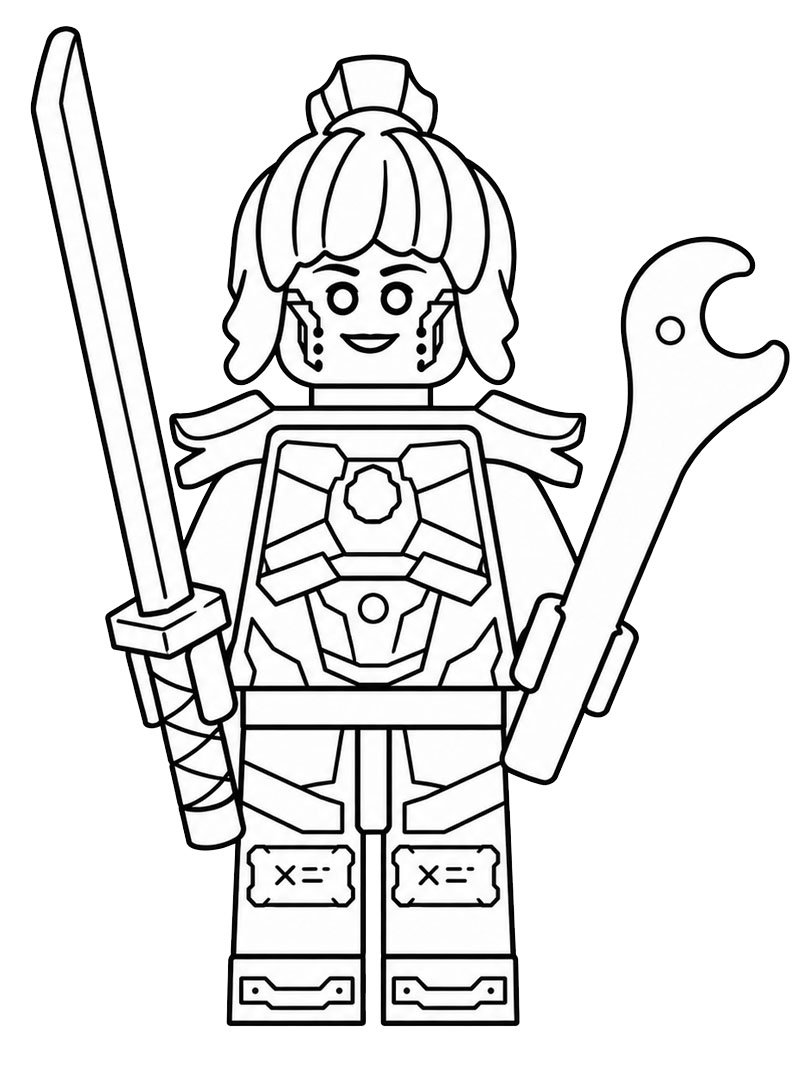 LEGO Ninjago P.I.X.A.L. Desenho para Colorir LEGO Ninjago P.I.X.A.L. Desenho para Colorir