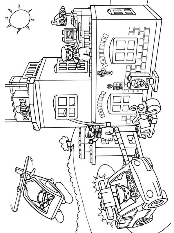 Polícia LEGO Desenho para Colorir Polícia LEGO Desenho para Colorir