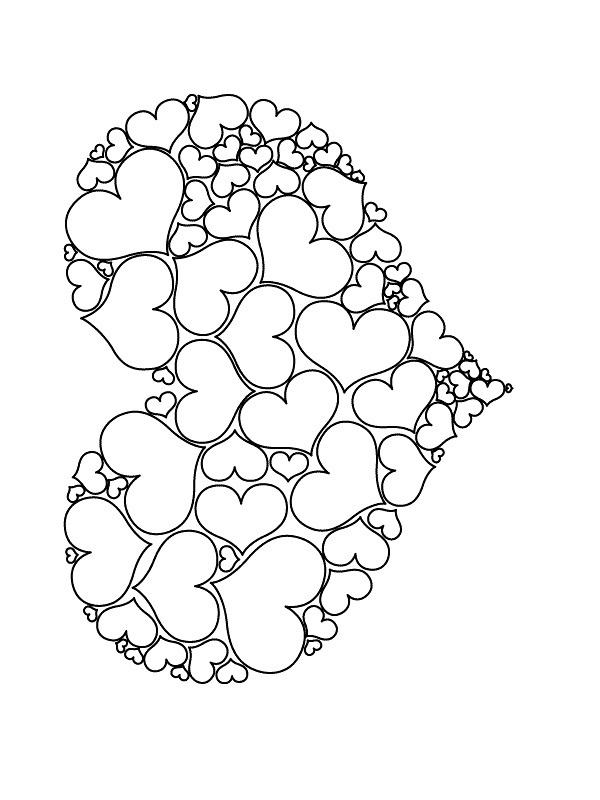 Coração do amor Desenho para Colorir Coração do amor Desenho para Colorir