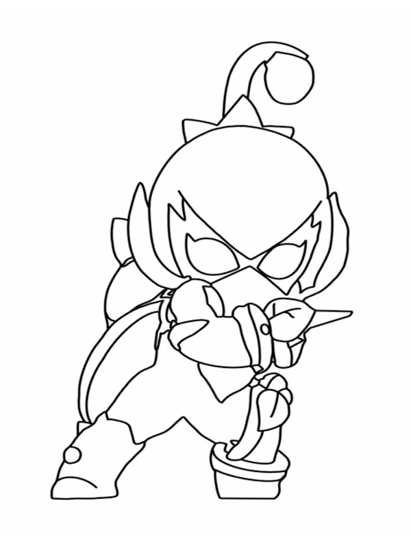Lily (Brawl Stars) Desenho para Colorir Lily (Brawl Stars) Desenho para Colorir