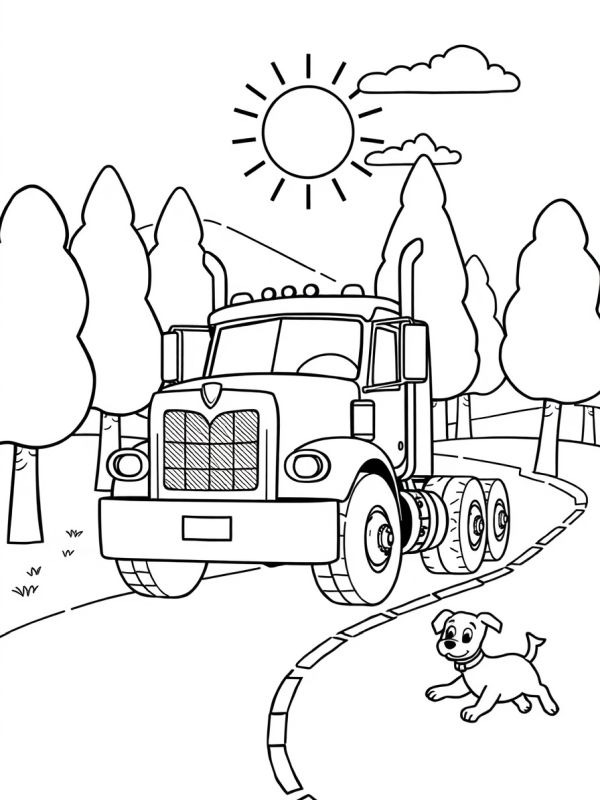 Caminhão Mack Desenho para Colorir Caminhão Mack Desenho para Colorir