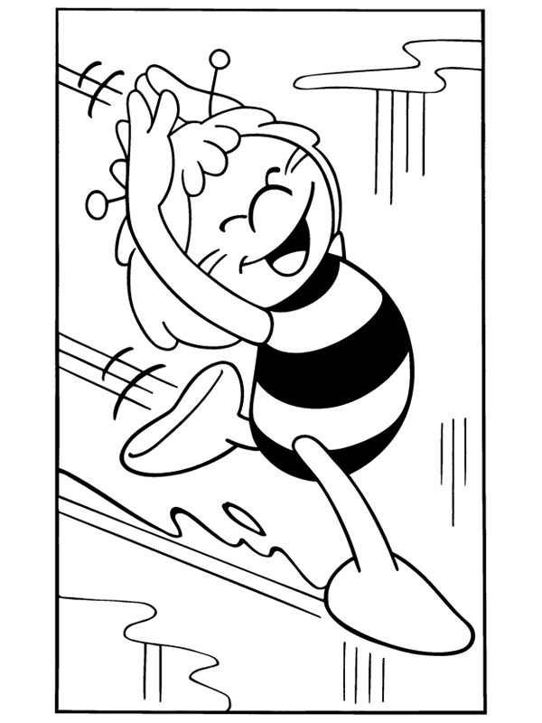 Maia, a abelha, no gelo Desenho para Colorir Maia, a abelha, no gelo Desenho para Colorir