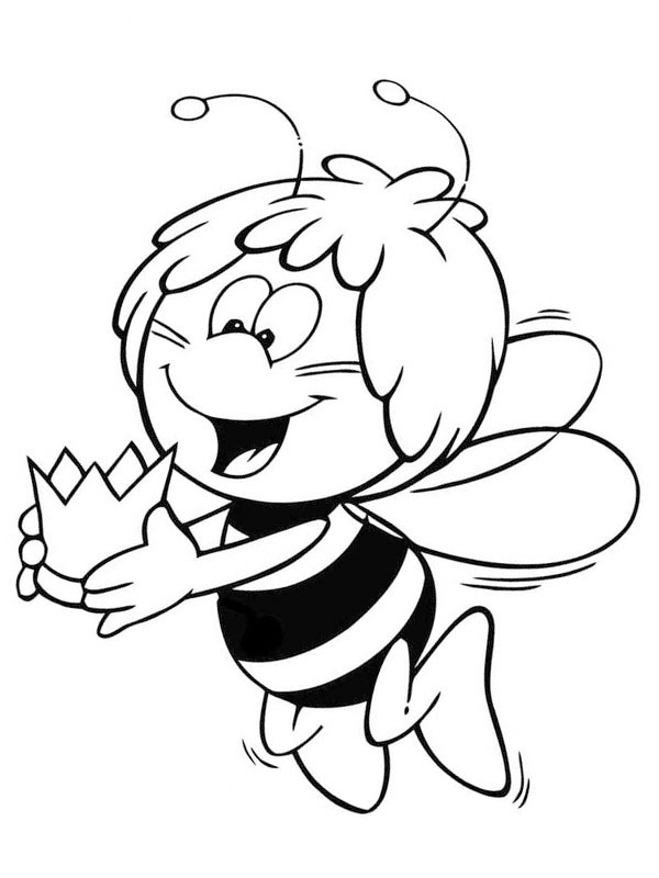 Maya com uma coroa Desenho para Colorir Maya com uma coroa Desenho para Colorir