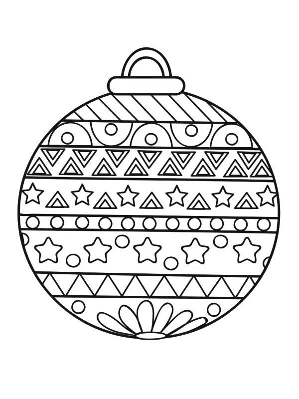 Mandala de bola de Natal Desenho para Colorir Mandala de bola de Natal Desenho para Colorir