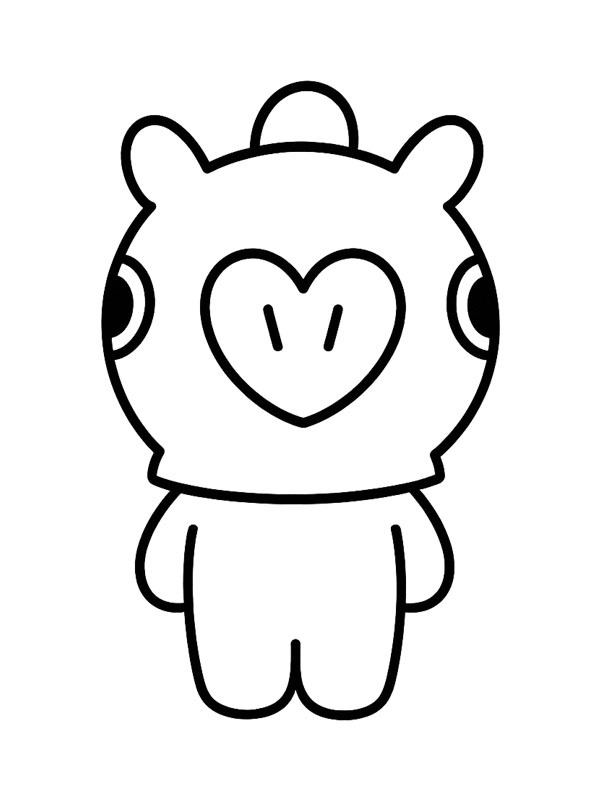 Mang (BT21) Desenho para Colorir Mang (BT21) Desenho para Colorir