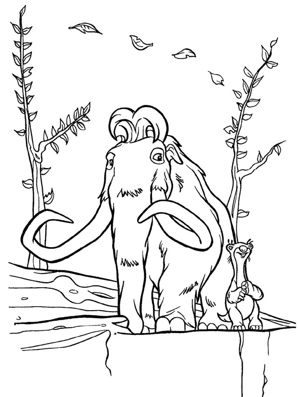 Manny e Sid Desenho para Colorir Manny e Sid Desenho para Colorir