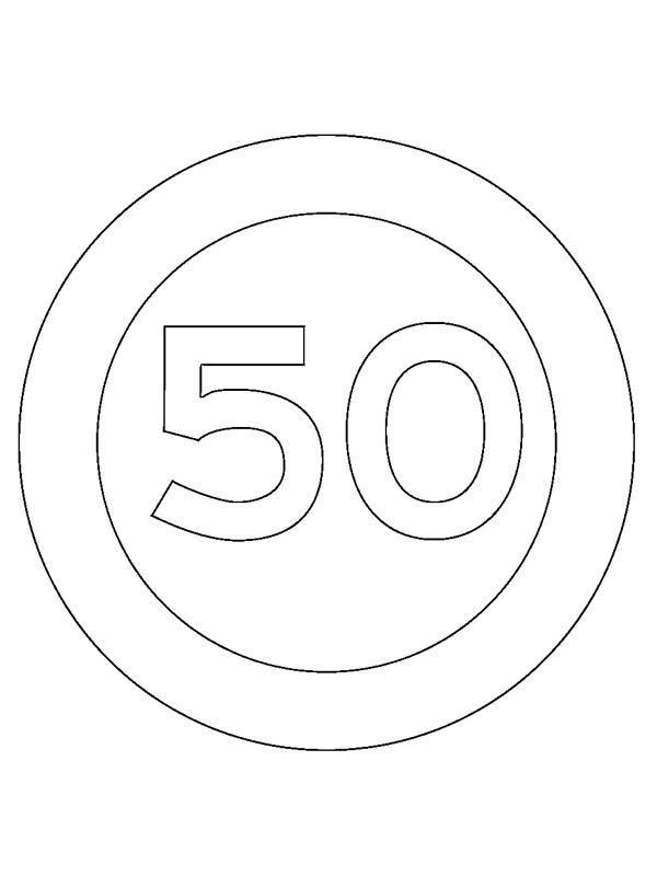 Limite de velocidade Desenho para Colorir Limite de velocidade Desenho para Colorir