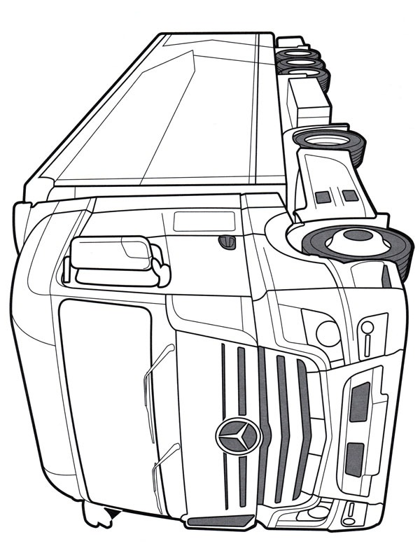 Mercedes-Benz Actros Desenho para Colorir Mercedes-Benz Actros Desenho para Colorir