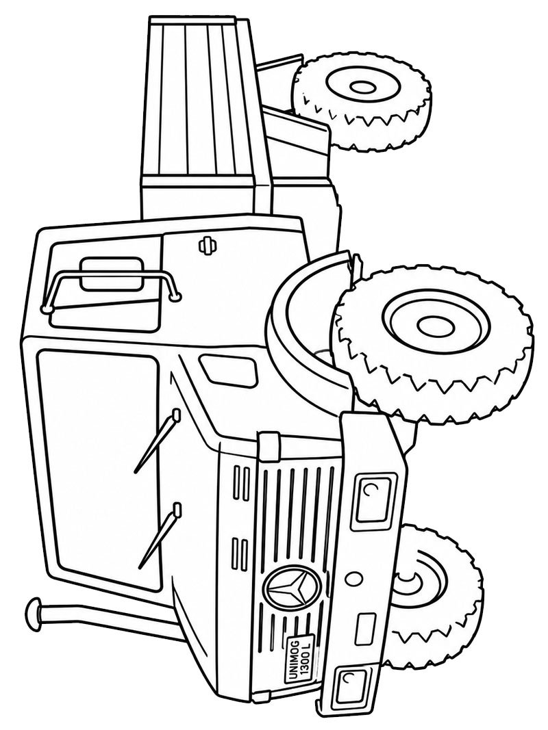 Mercedes Unimog 1300 L Desenho para Colorir Mercedes Unimog 1300 L Desenho para Colorir