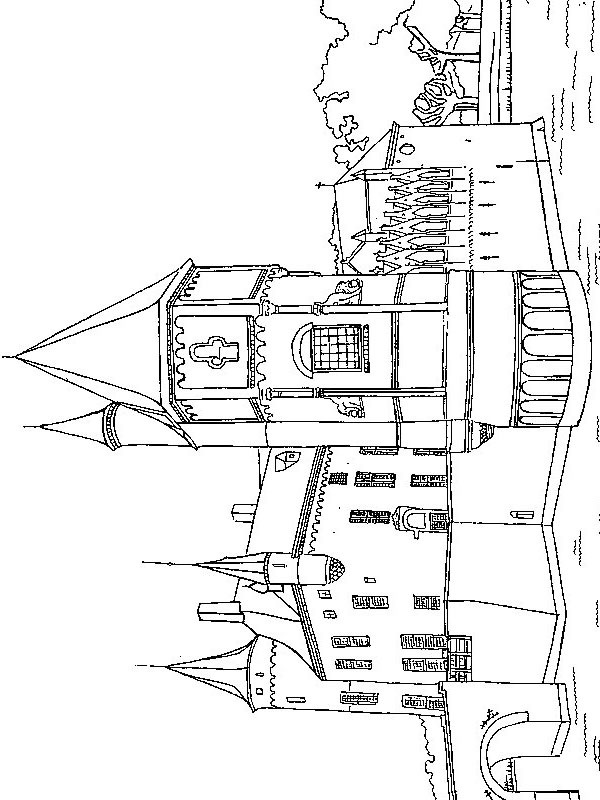 Castelo Medieval Desenho para Colorir Castelo Medieval Desenho para Colorir