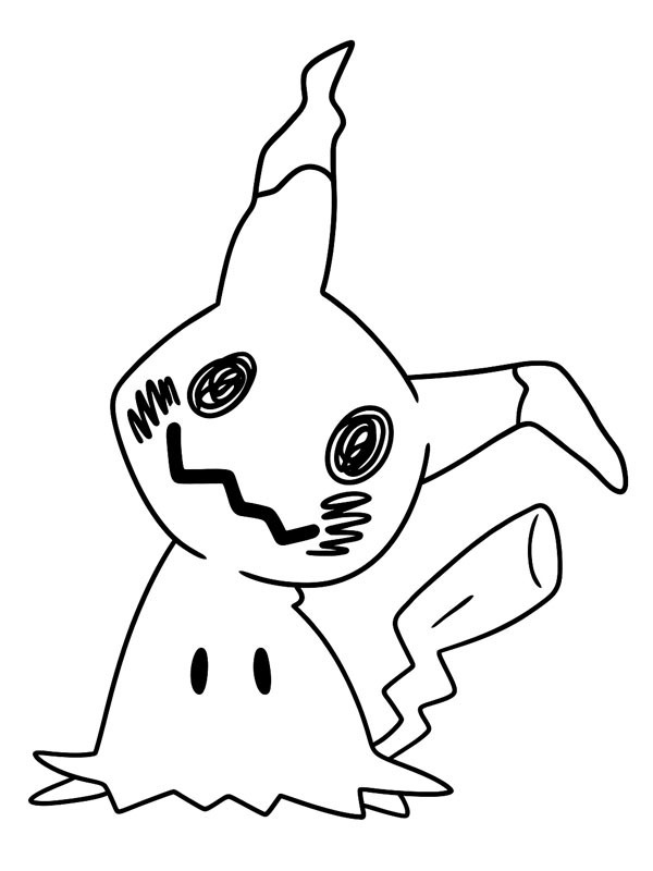 Mimikyu (Pokémon) Desenho para Colorir Mimikyu (Pokémon) Desenho para Colorir