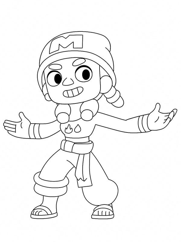 Mina (Brawl Stars) Desenho para Colorir Mina (Brawl Stars) Desenho para Colorir