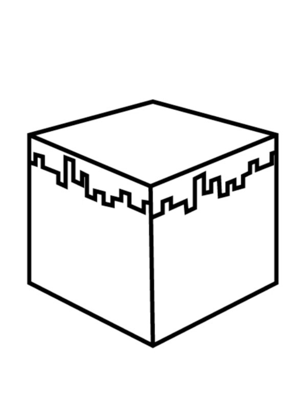Bloco de Grama do Minecraft Desenho para Colorir Bloco de Grama do Minecraft Desenho para Colorir
