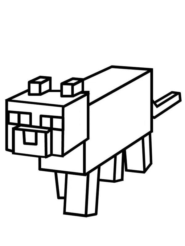 Gato do Minecraft Desenho para Colorir Gato do Minecraft Desenho para Colorir