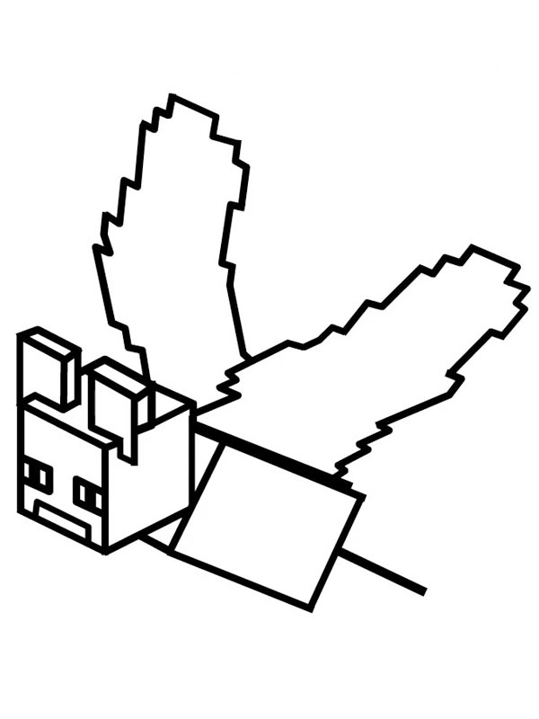 Morcego do Minecraft Desenho para Colorir Morcego do Minecraft Desenho para Colorir