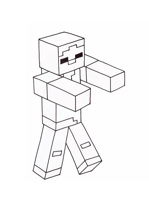 Zumbi do Minecraft Desenho para Colorir Zumbi do Minecraft Desenho para Colorir