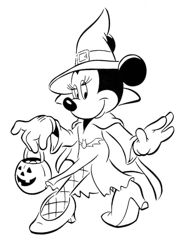 Minnie Mouse de Halloween Desenho para Colorir Minnie Mouse de Halloween Desenho para Colorir