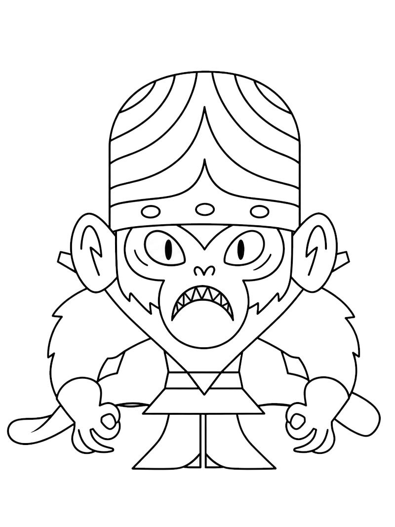 Macaco Louco (As Meninas Superpoderosas) Desenho para Colorir Macaco Louco (As Meninas Superpoderosas) Desenho para Colorir